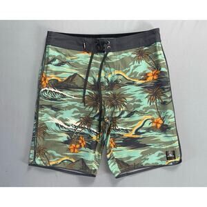 O'Neill Superfreak Hyperdry Stretch Board Shorts. Island Print, Men's 29. MINT!